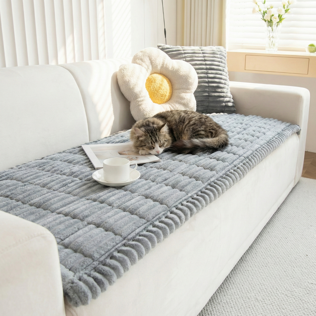 STAYPURR™ Cat Proof Couch Cover - Anti Scratch & Washable Sofa Topper