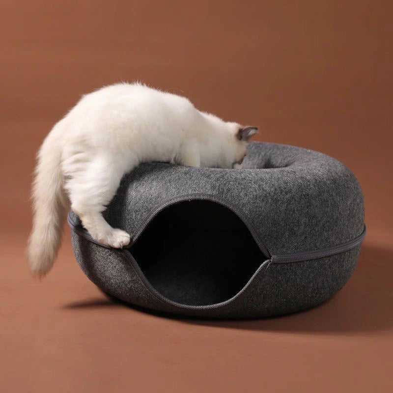 StayPurr's Hideaway has concaved roof cats love as a cozy bed